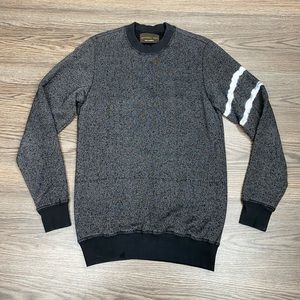 Mitchell Evan Grey & Black Crewneck Sweater M